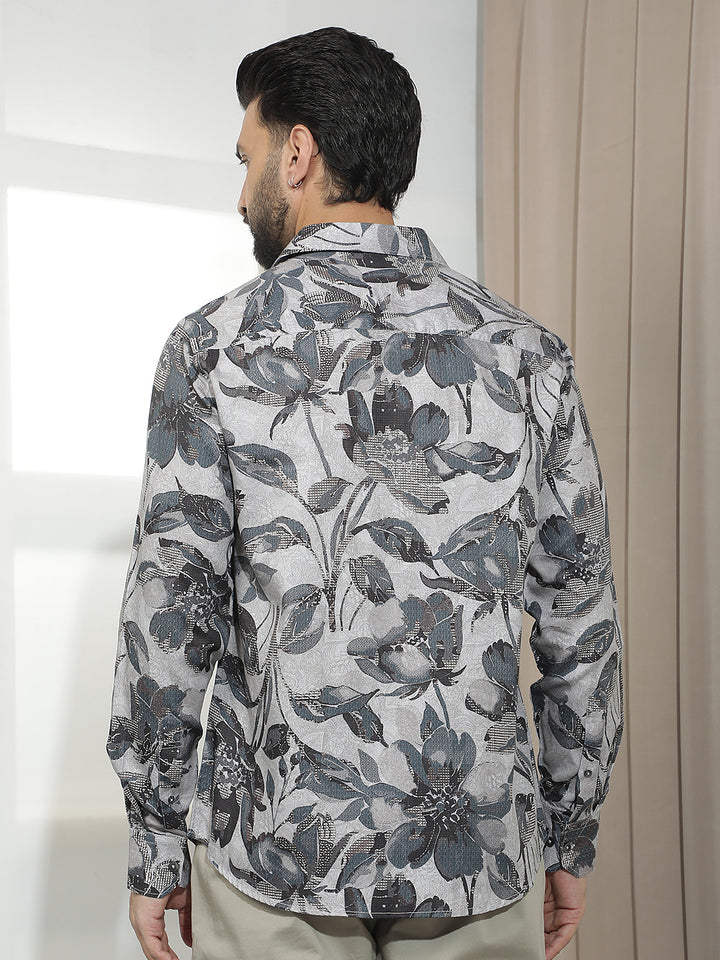 Multi-Color Floral Print Shirt