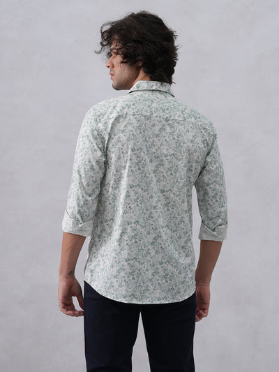 Green Floral Print Shirt