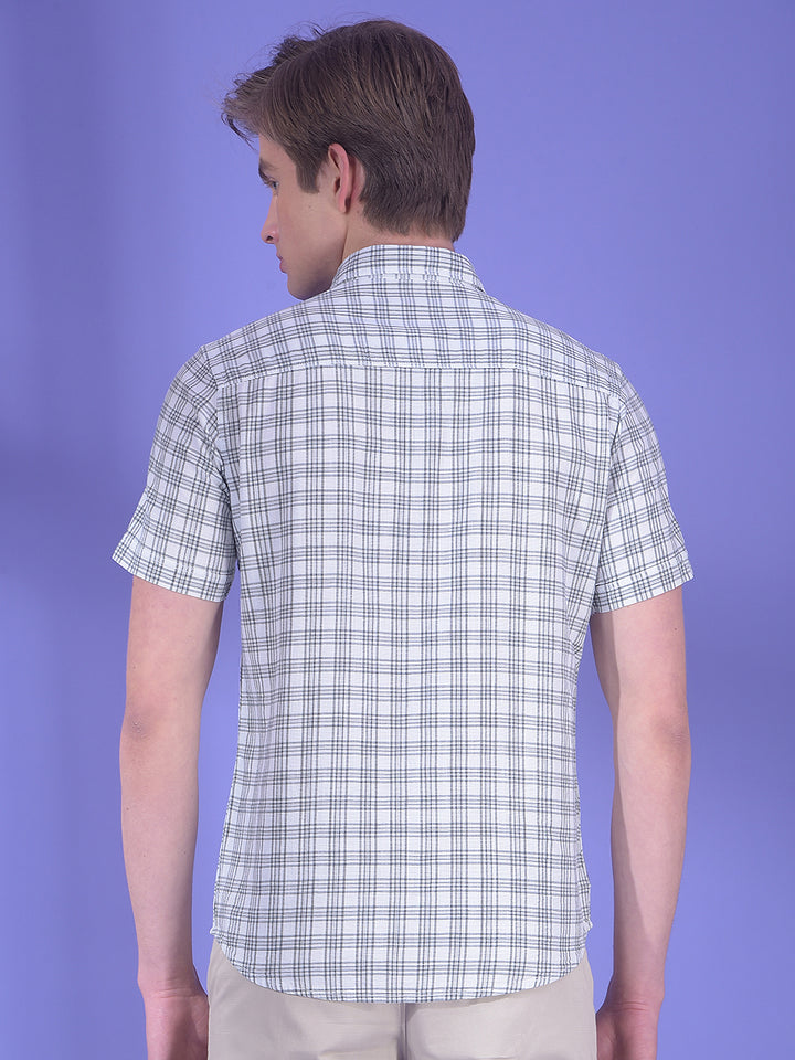 White Checked 100% Cotton Shirt