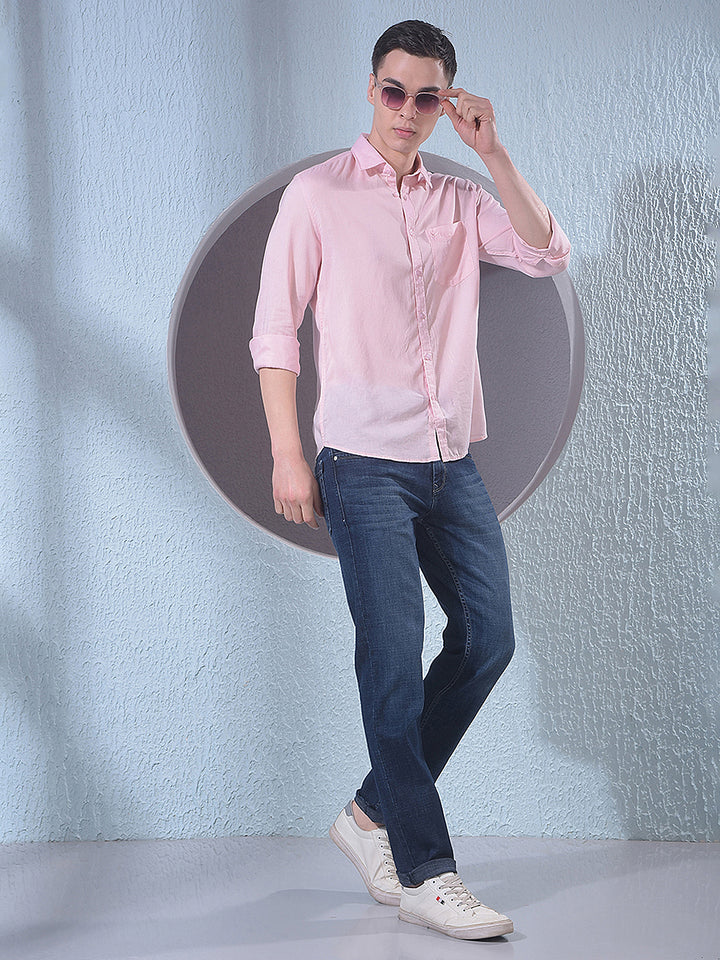 Soft Peach Linen Shirt