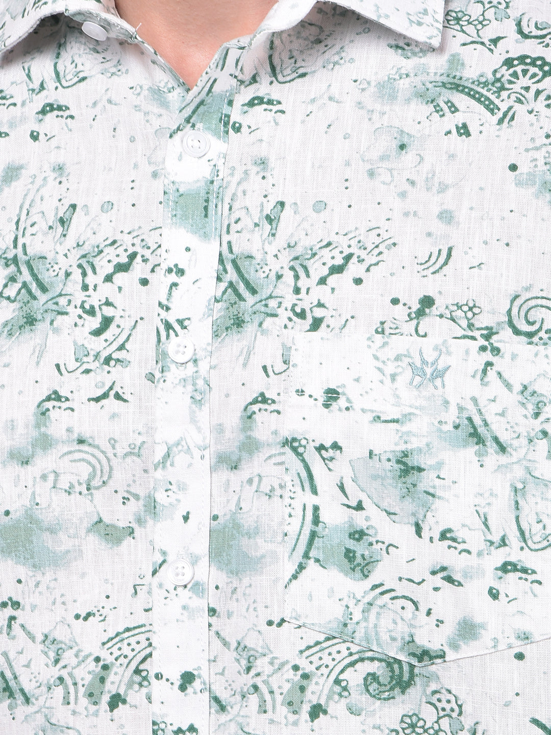 Sleek Silhouette Green Printed Shirt