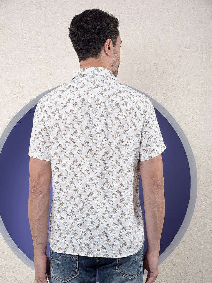 Ivory Vine Floral Printed Shirt