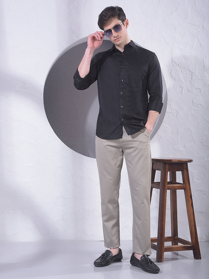 Sleek Black Casual Shirt