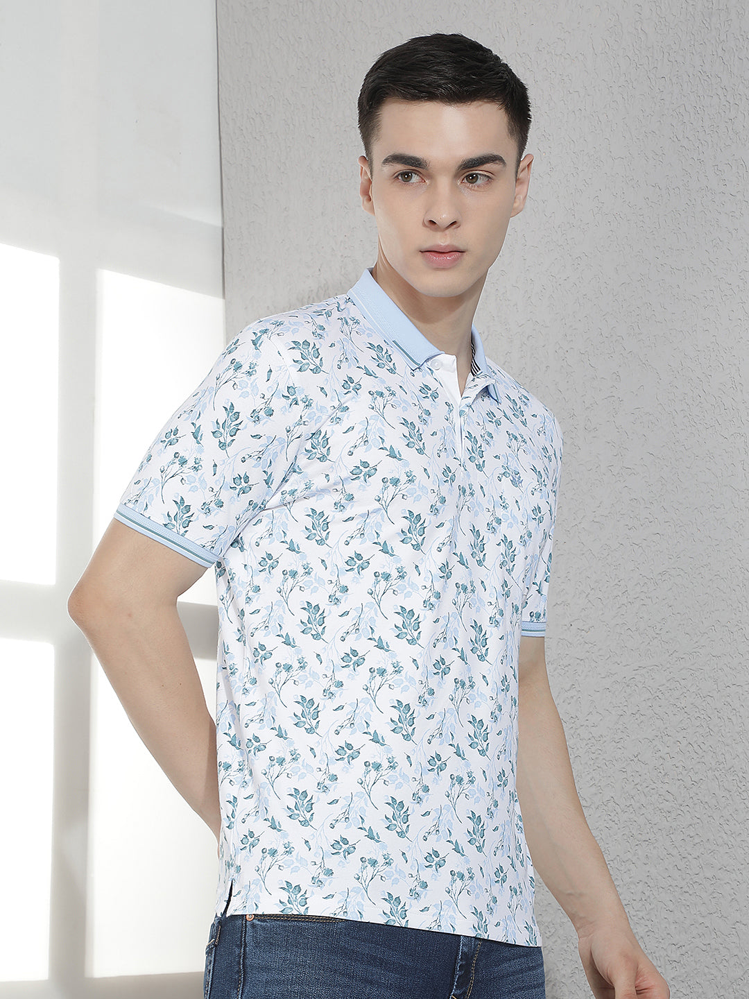 Blue Floral Print T-Shirt