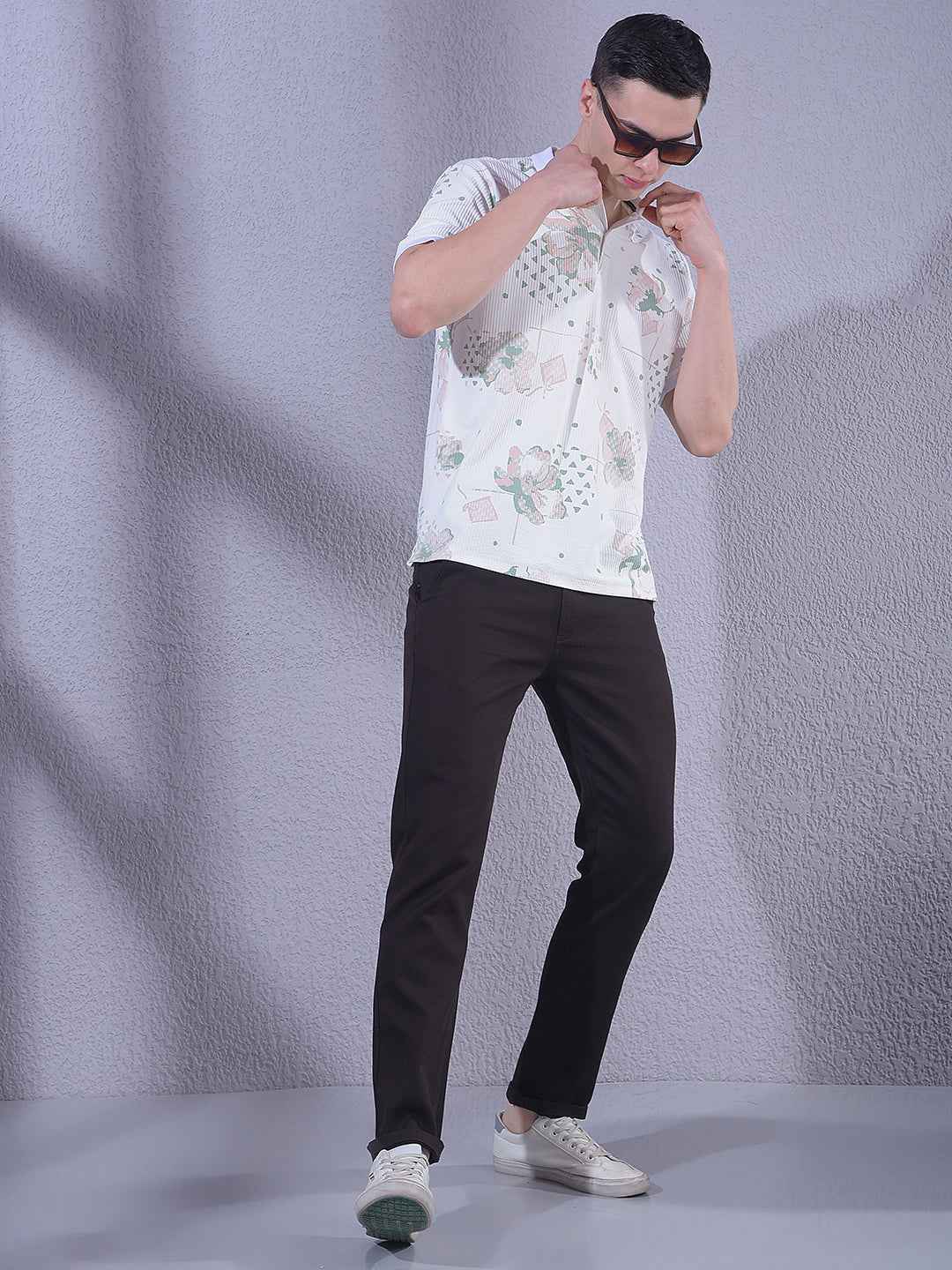 Green Floral Print T-Shirt