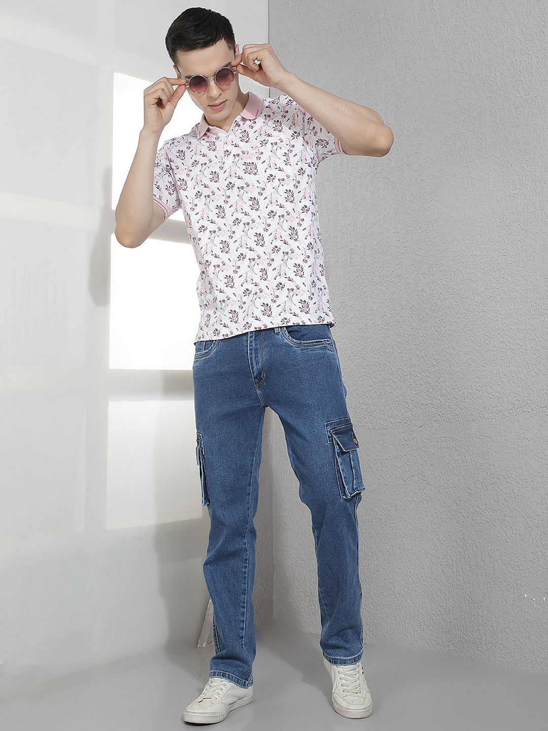 Peach Floral Print T-Shirt