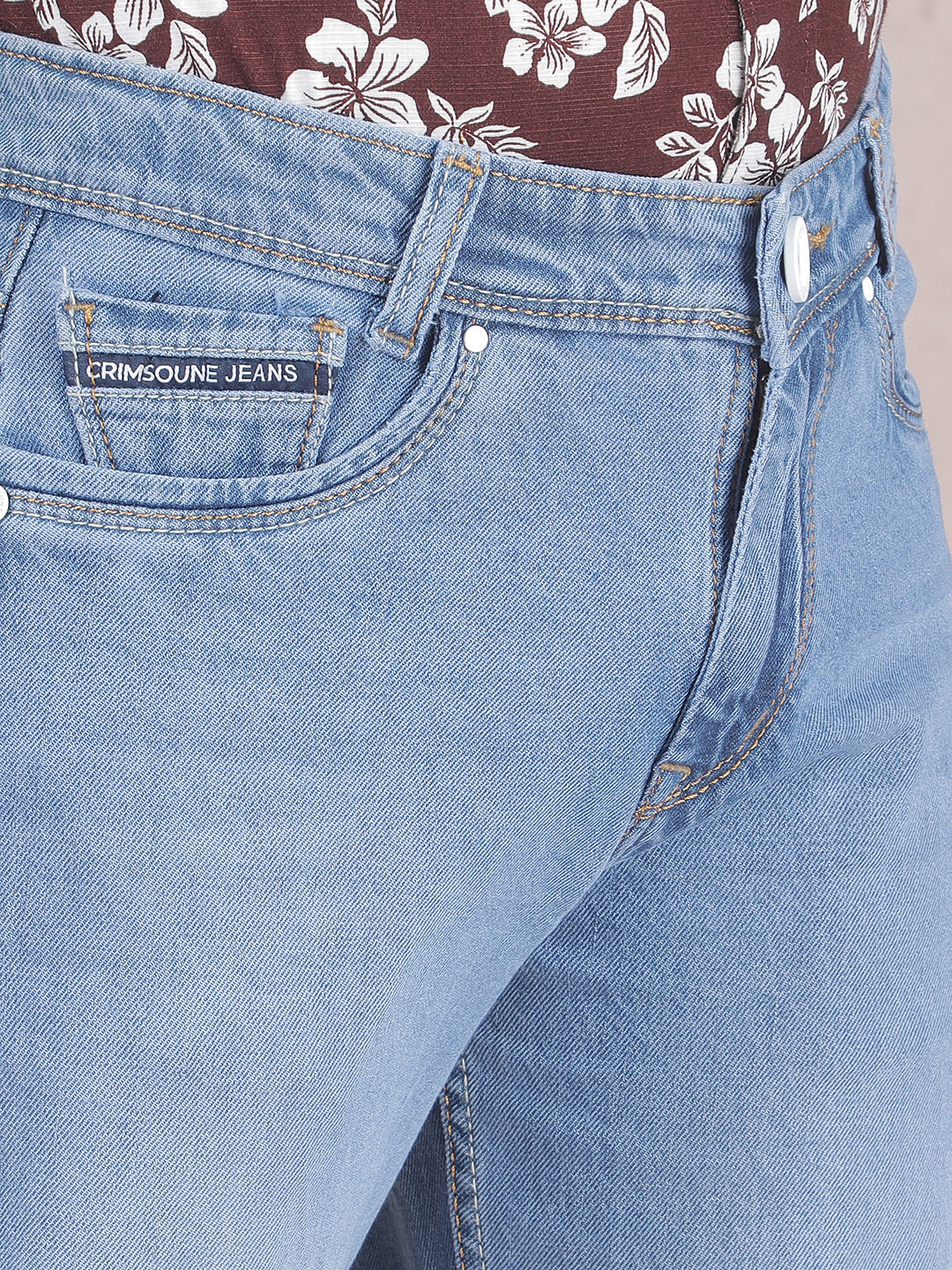 Contemporary Navy Blue Straight Jeans