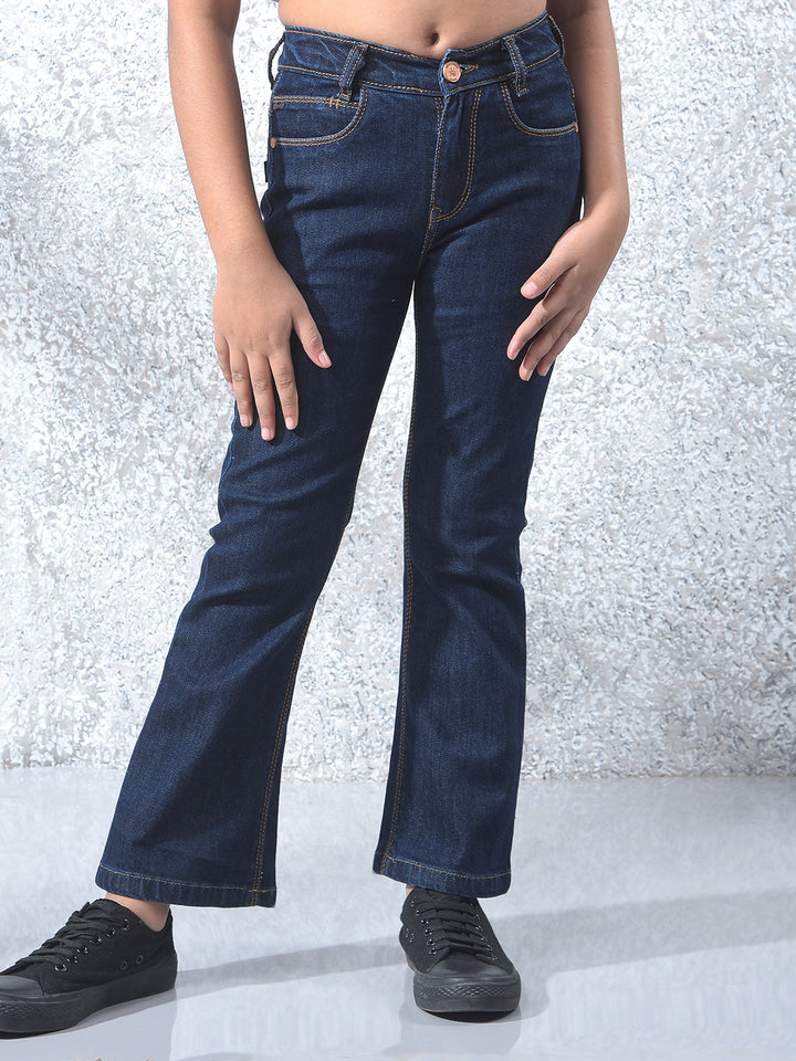 Casual Blue Bootcut Jeans