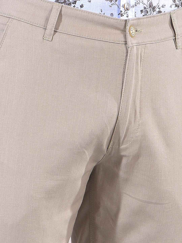 Khaki Linen Trousers