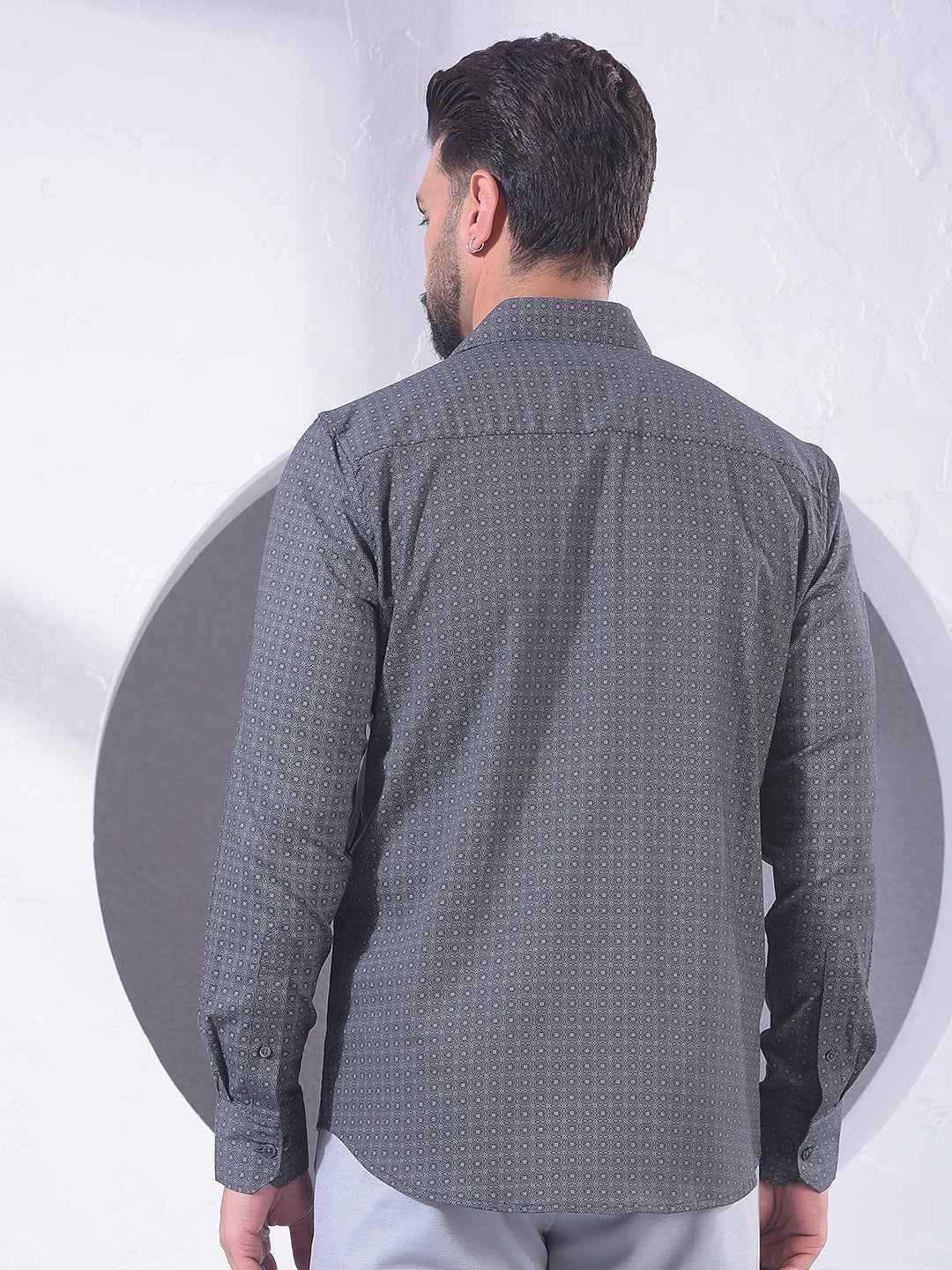 Black Floral Print Shirt