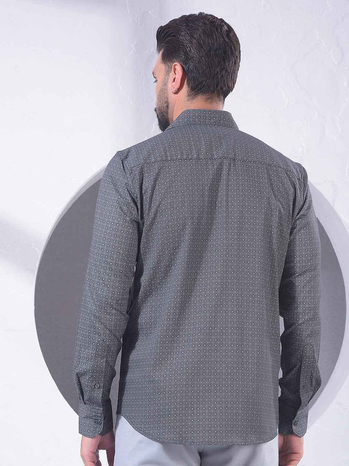 Black Floral Print Shirt