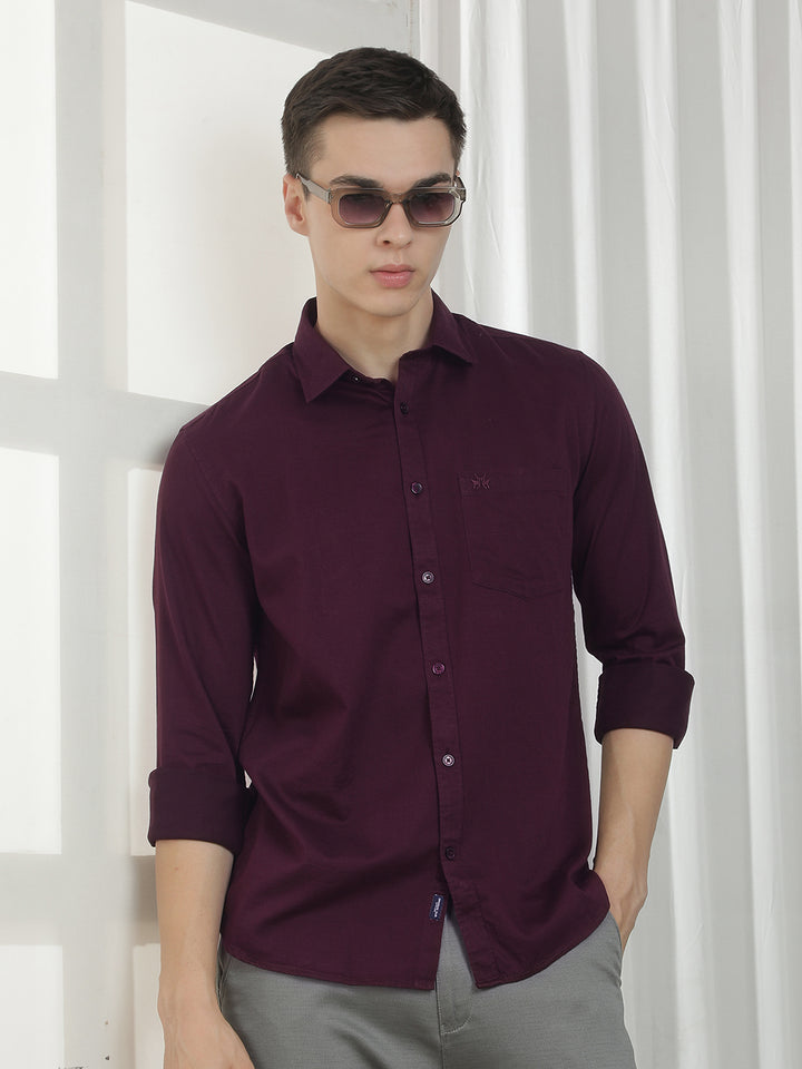 Minimalist Bordeaux Maroon Shirt