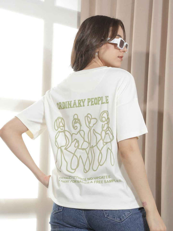 Off White Graphic Printed Oversize T-Shirt