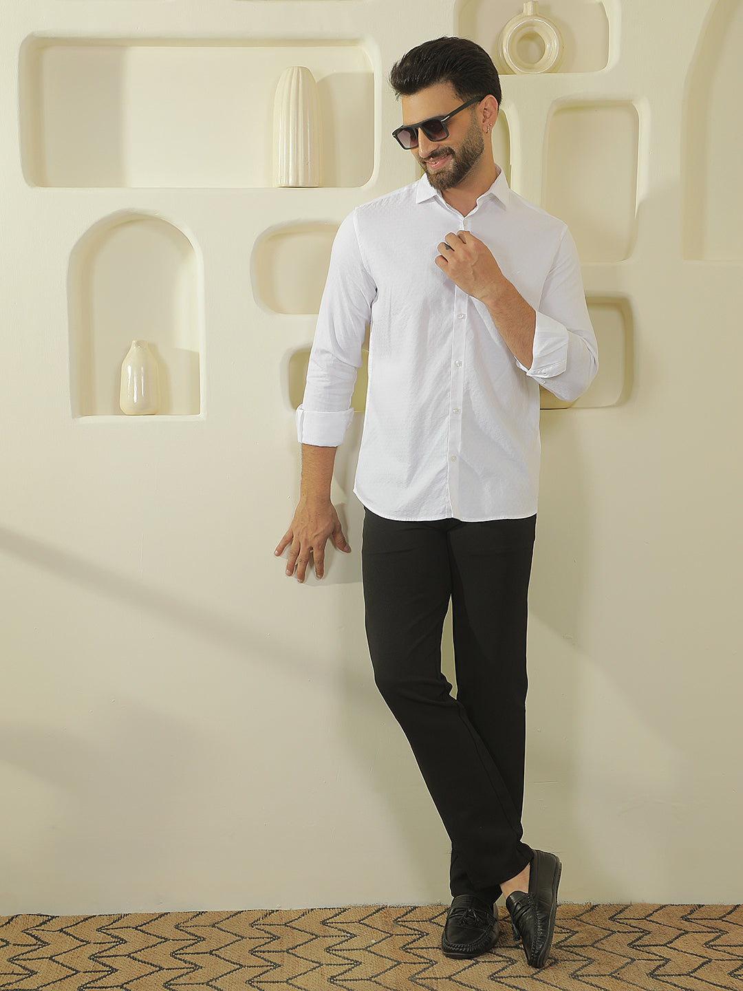 Sharp Black Knitted Trousers