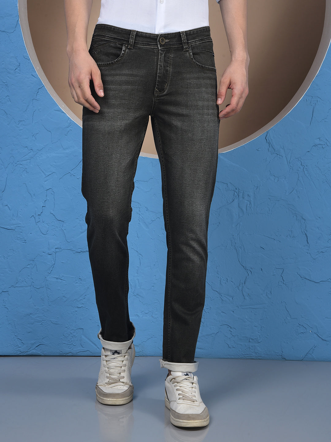 Olive Green Urban Slim Jeans