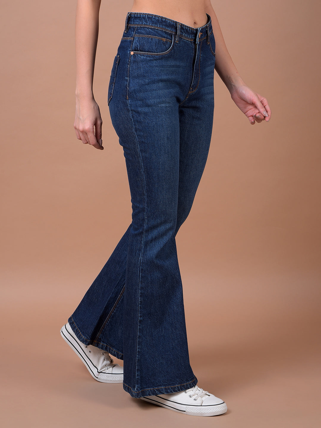 Blue Bootcut 100% Cotton Jeans