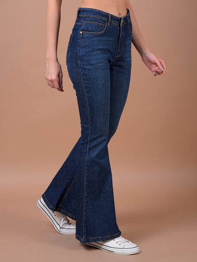 Blue Bootcut 100% Cotton Jeans