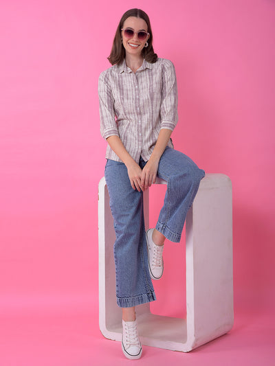 Purple Printed Shirt
