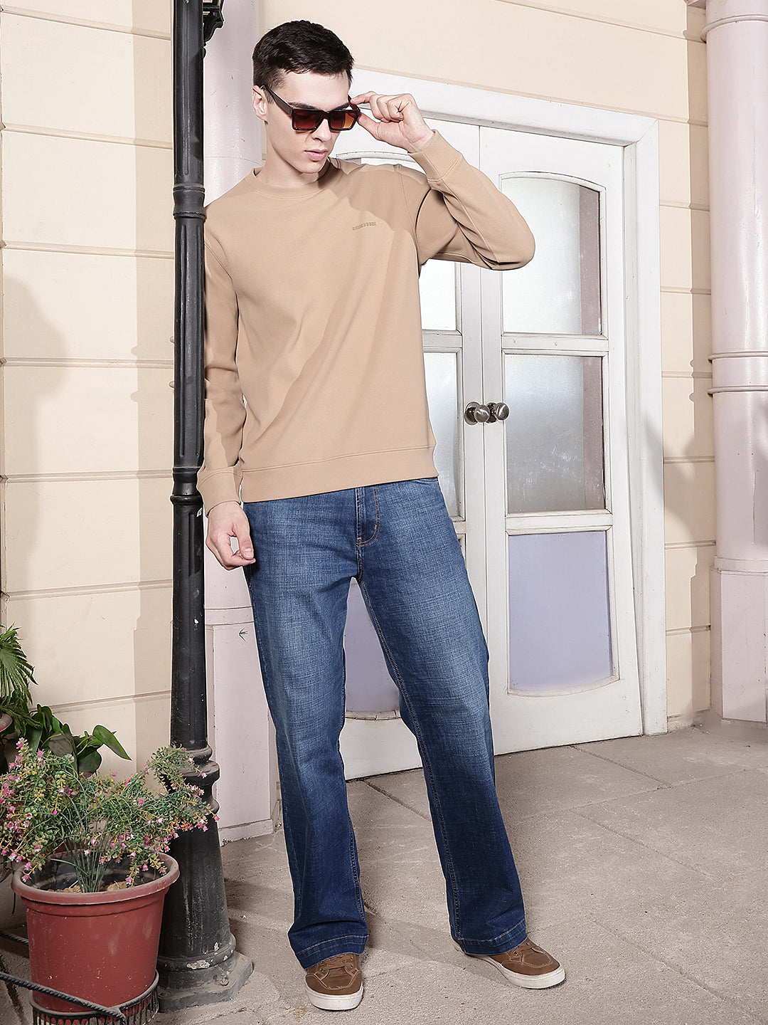 Contemporary Almond Beige Sweatshirt