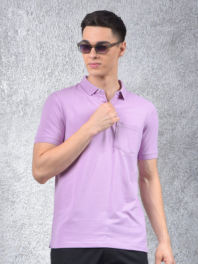 Purple Polo Neck T-Shirt