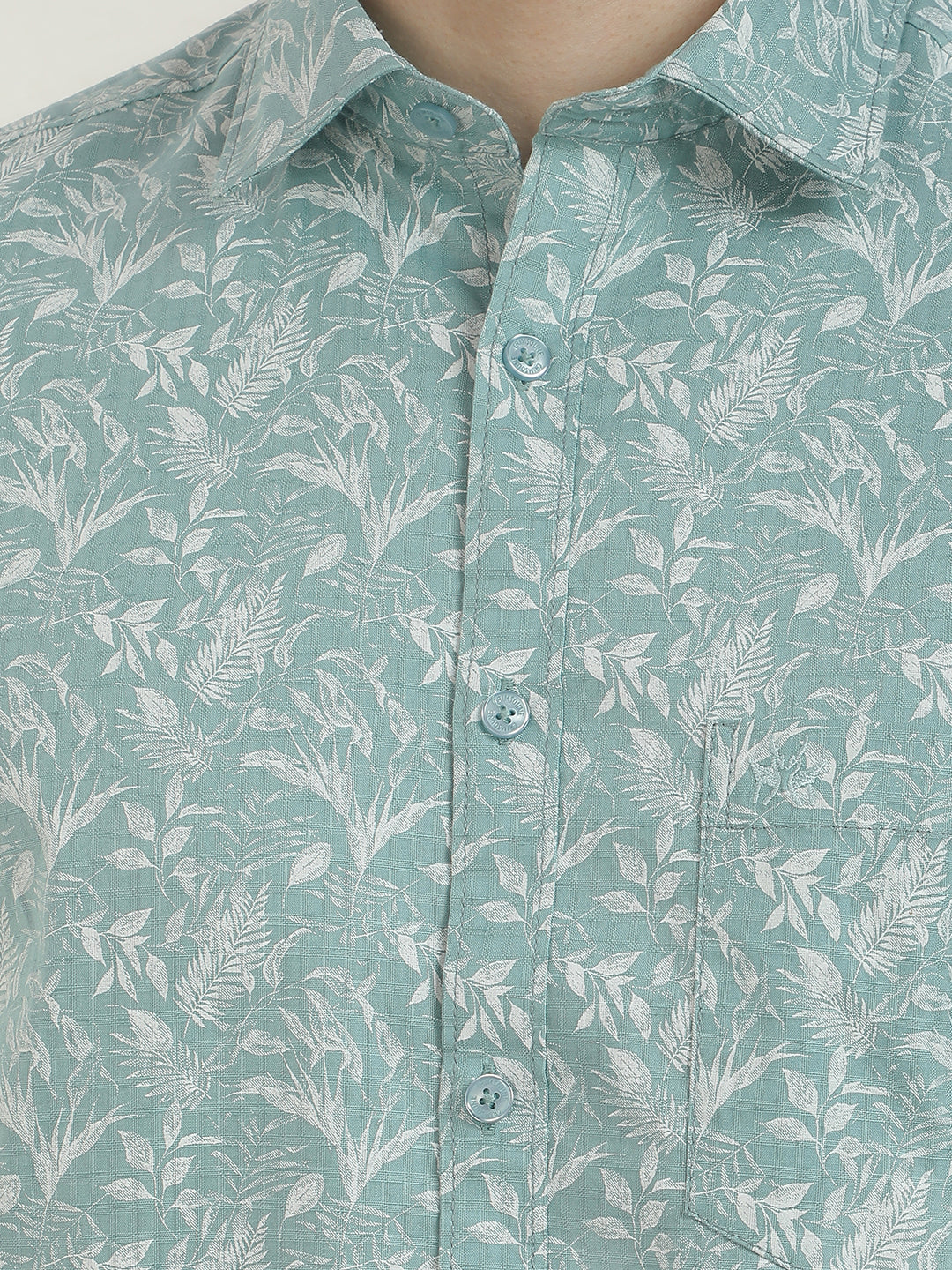 Green Floral Print Shirt