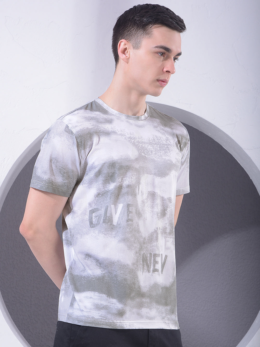 Grey Typographic Print T-Shirt