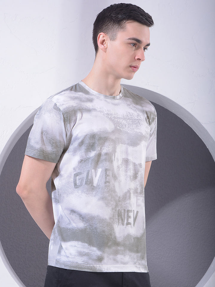 Grey Typographic Print T-Shirt
