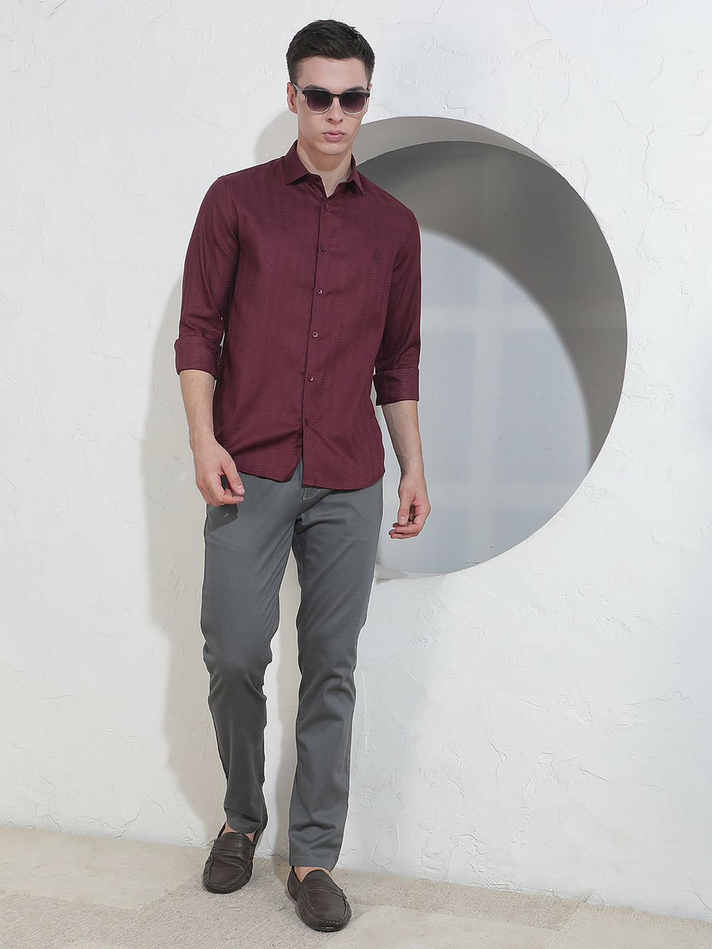 Deep Burgundy Maroon Shirt