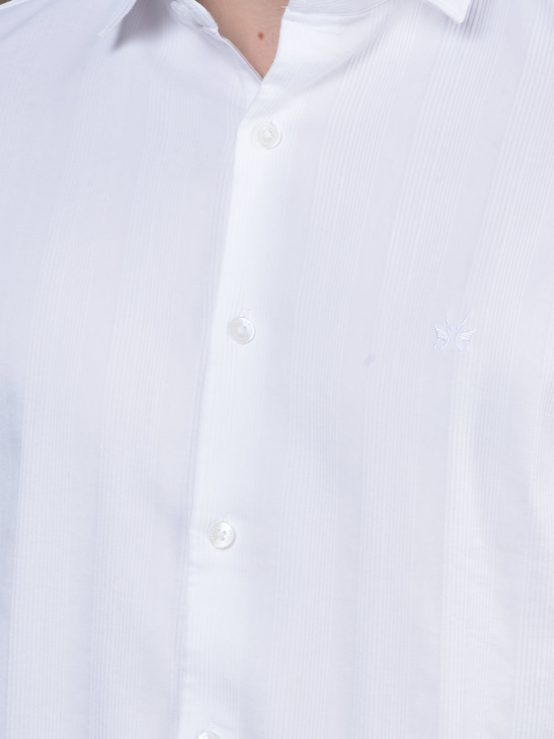 White Vertical Stripes Shirt