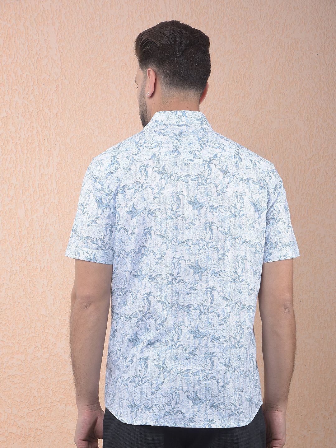 Blue Floral Print Shirt