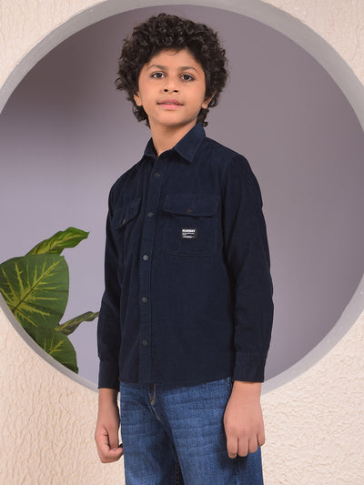 Blue 100% Cotton Corduory Shirt