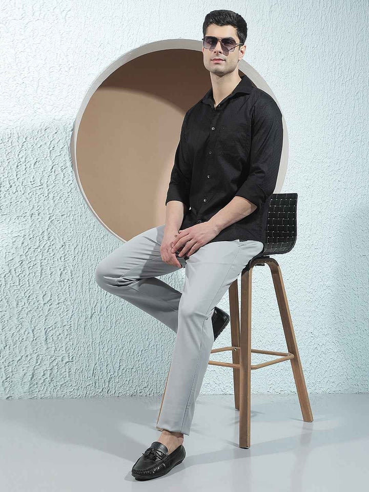 Silver Grey Knitted Trousers