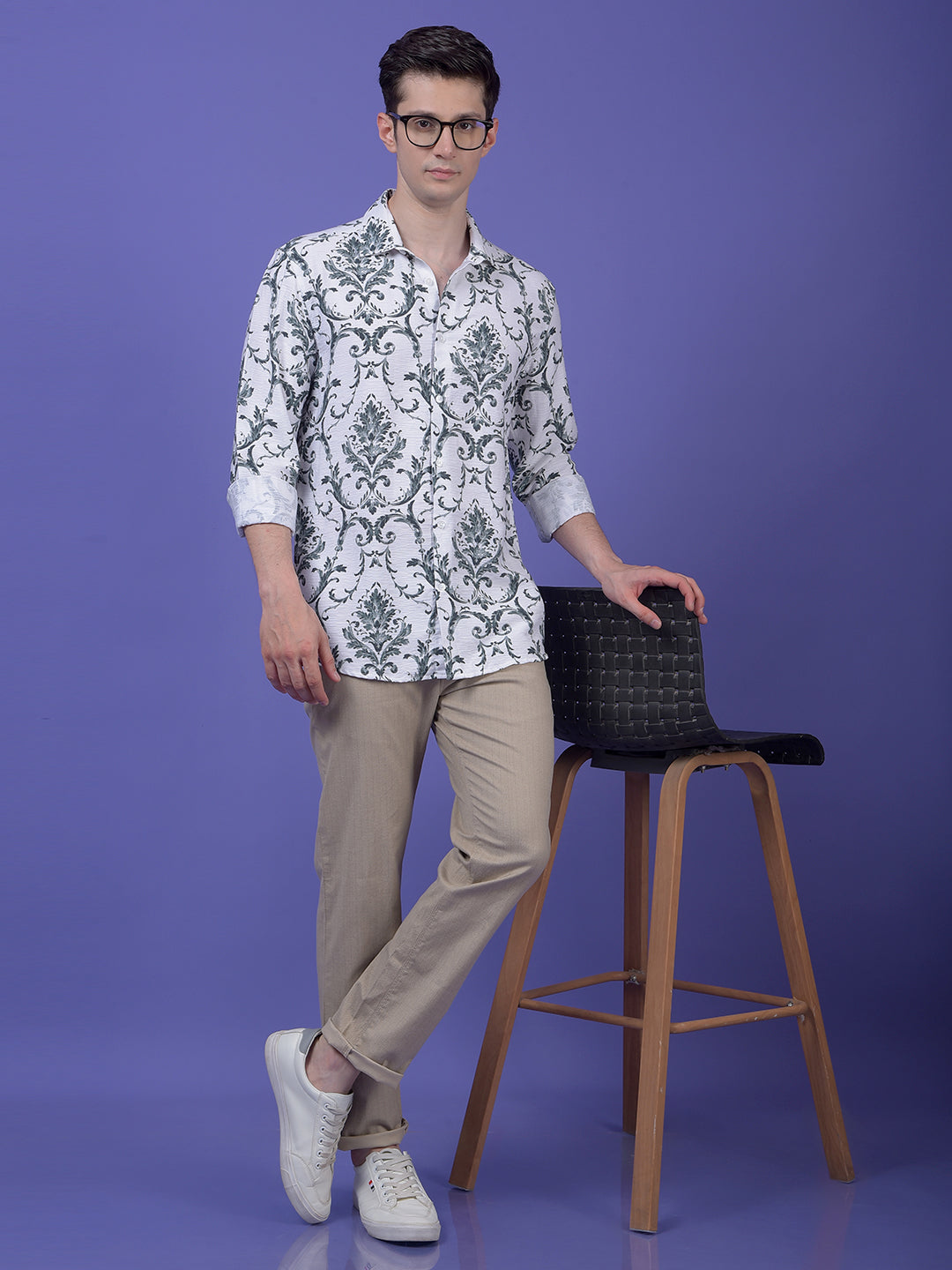 Green Floral Print Shirt