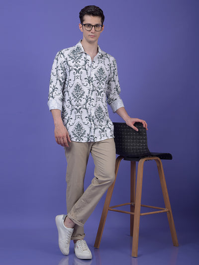 Green Floral Print Shirt