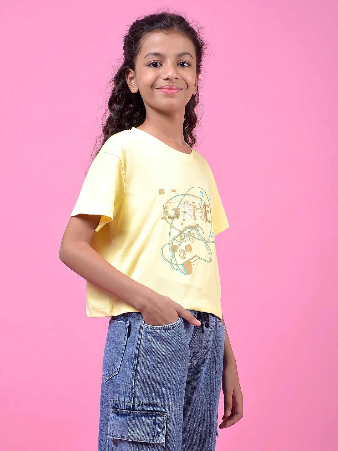 Yellow Graphic Print T-Shirt
