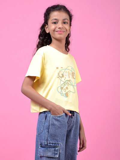 Yellow Graphic Print T-Shirt