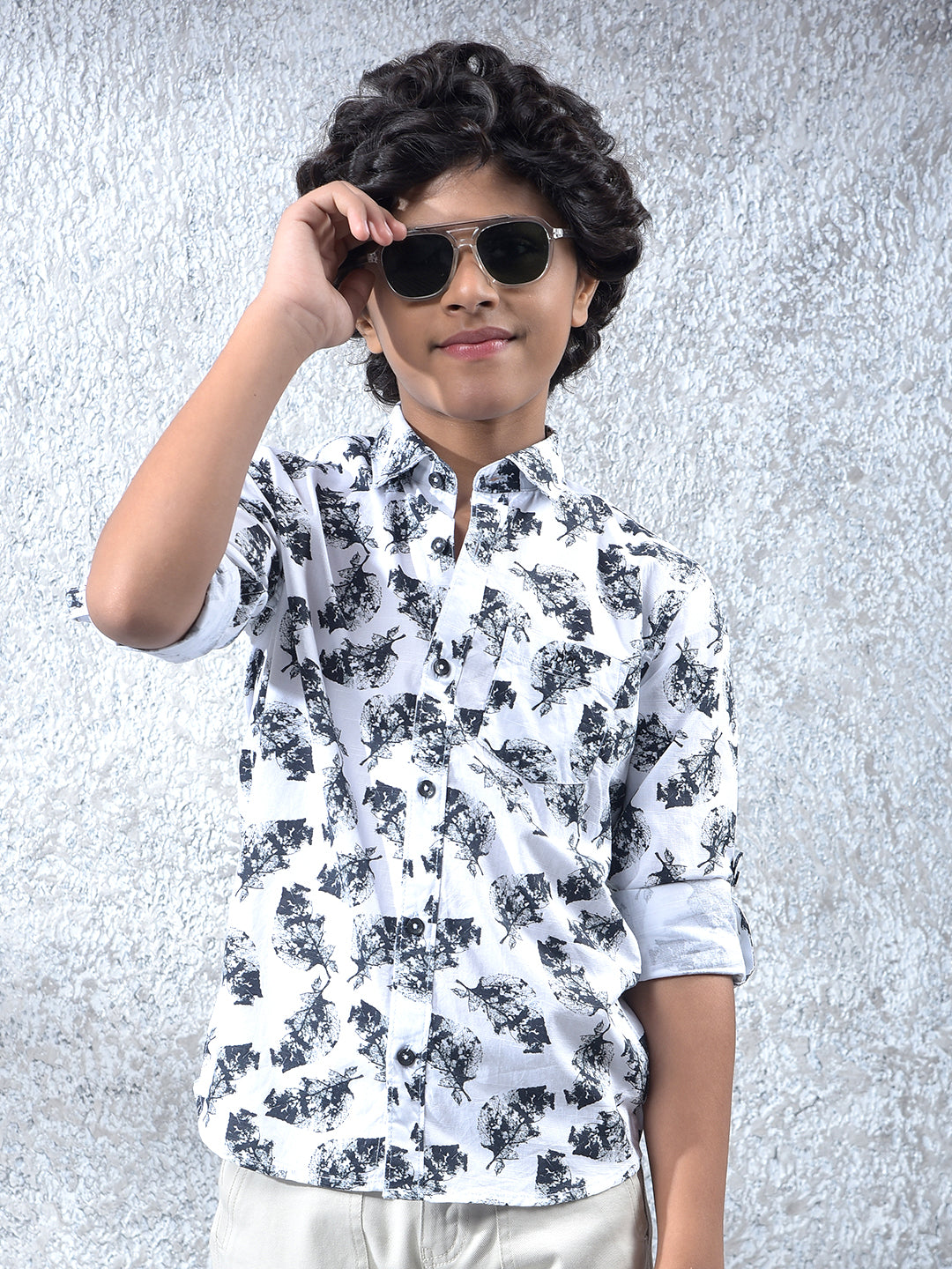 Chic Flow White Floral Print Shirt
