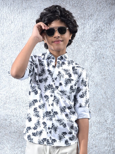 Chic Flow White Floral Print Shirt