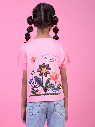 Pink Graphic Print T-Shirt
