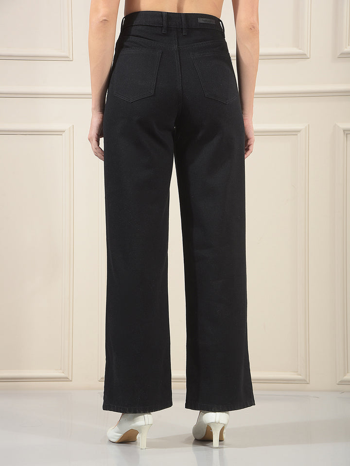 Signature Raven Black Wide-Leg Jeans