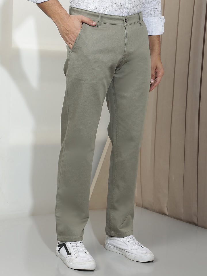 Olive Straight Trousers