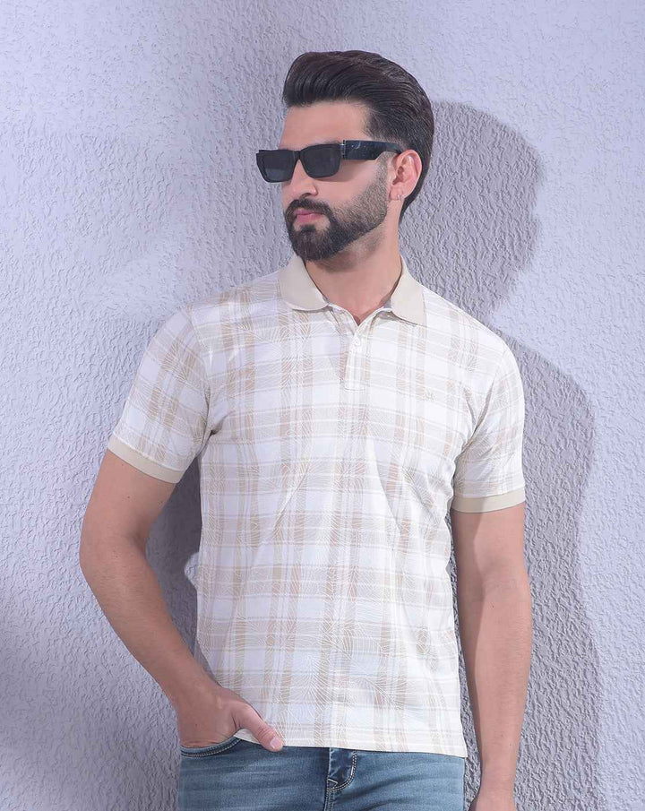 Beige Floral Print T-Shirt