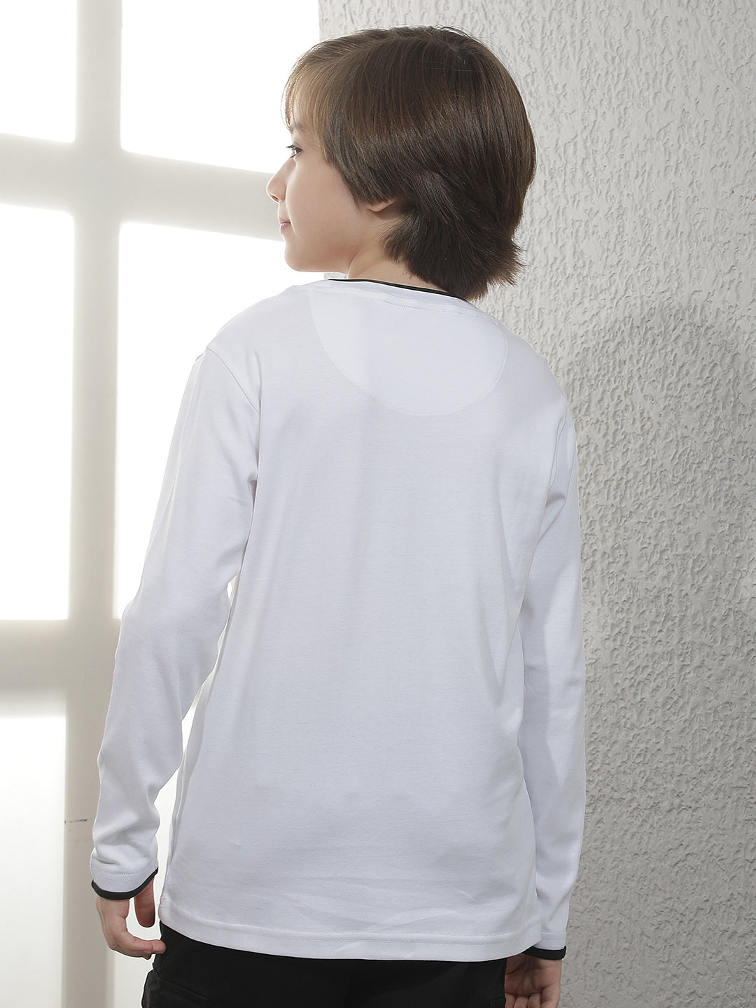 White Graphic Print 100% Cotton T-Shirt