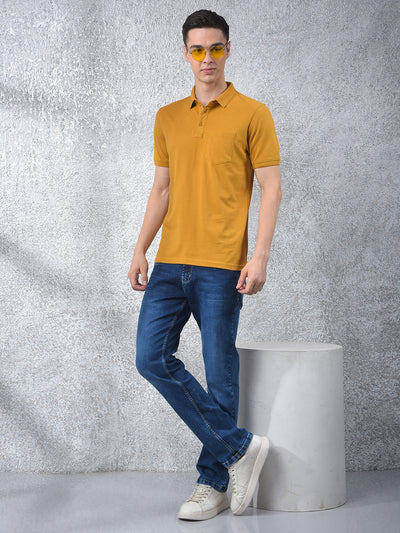 Mustard Polo Neck T-Shirt