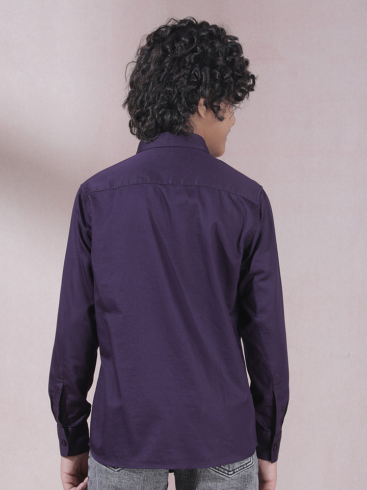 Purple 100% Cotton Shirt