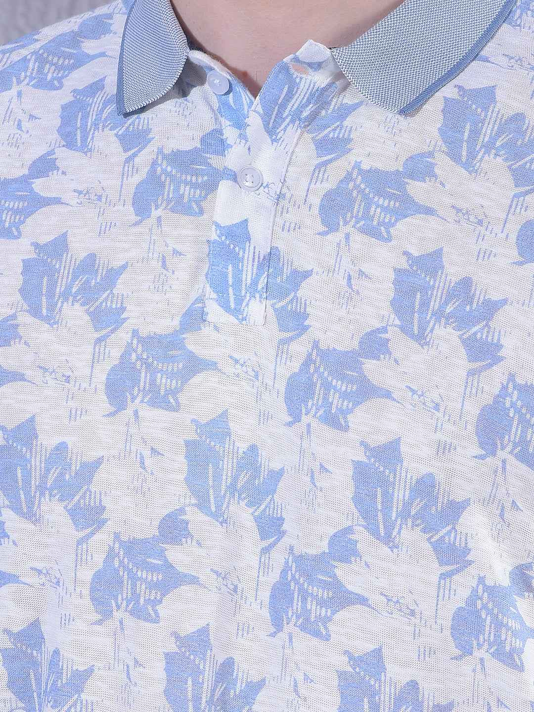 Blue Floral Print T-Shirt