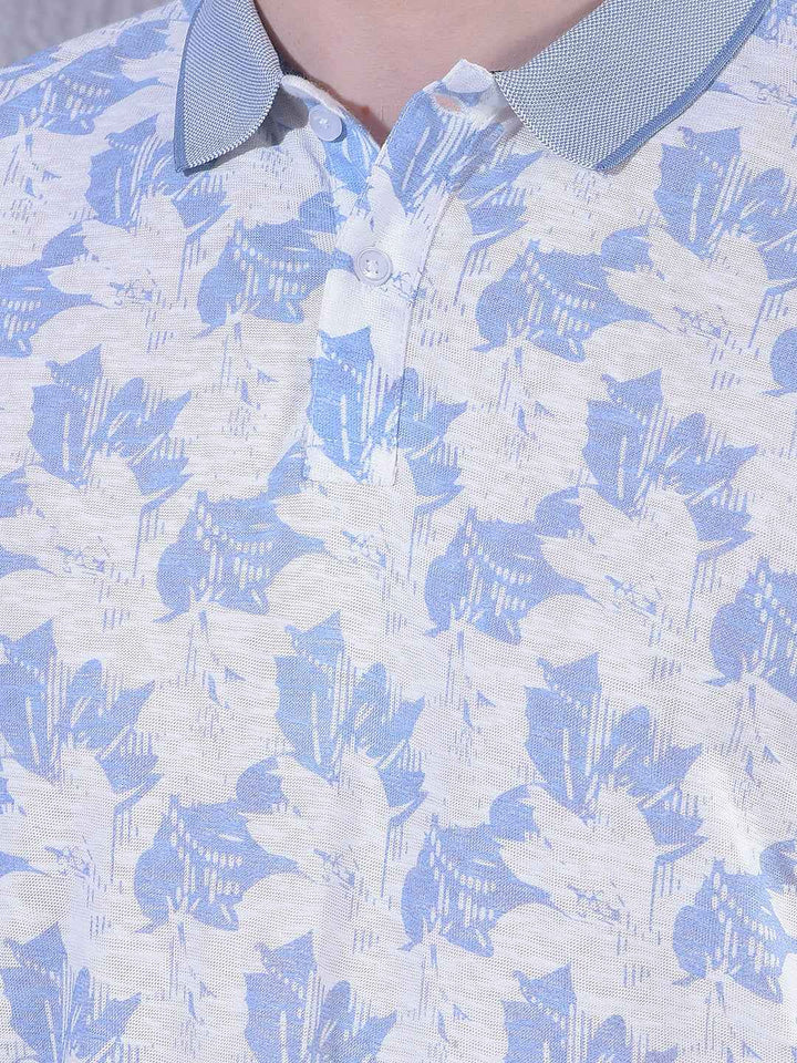 Blue Floral Print T-Shirt