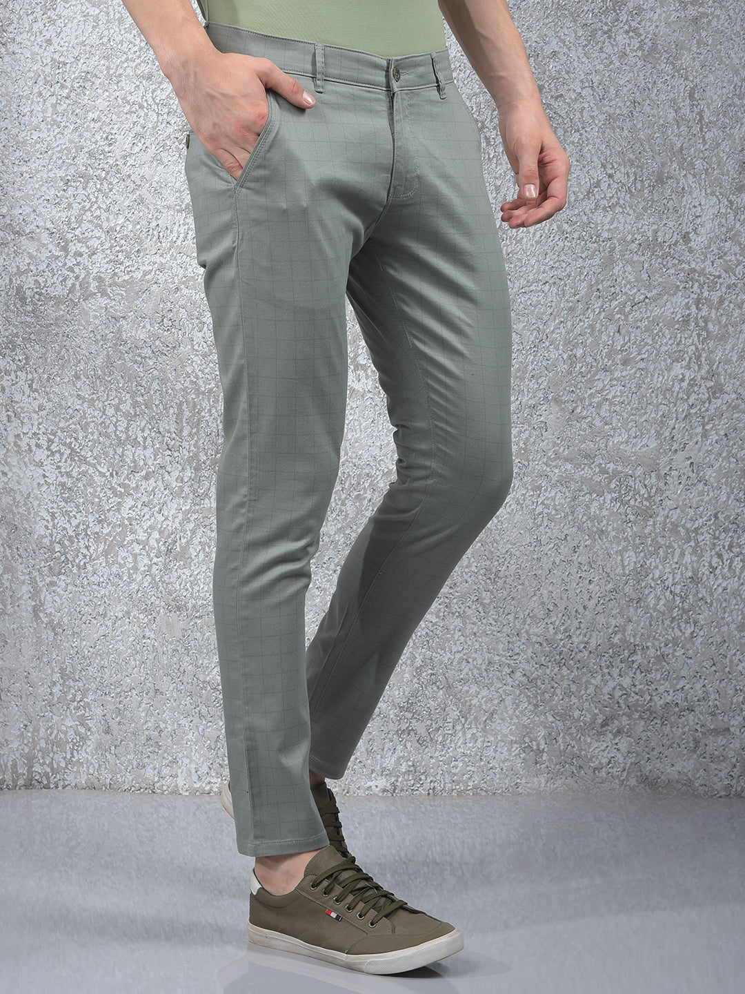Beige Printed Trousers-Men Trousers-Crimsoune Club