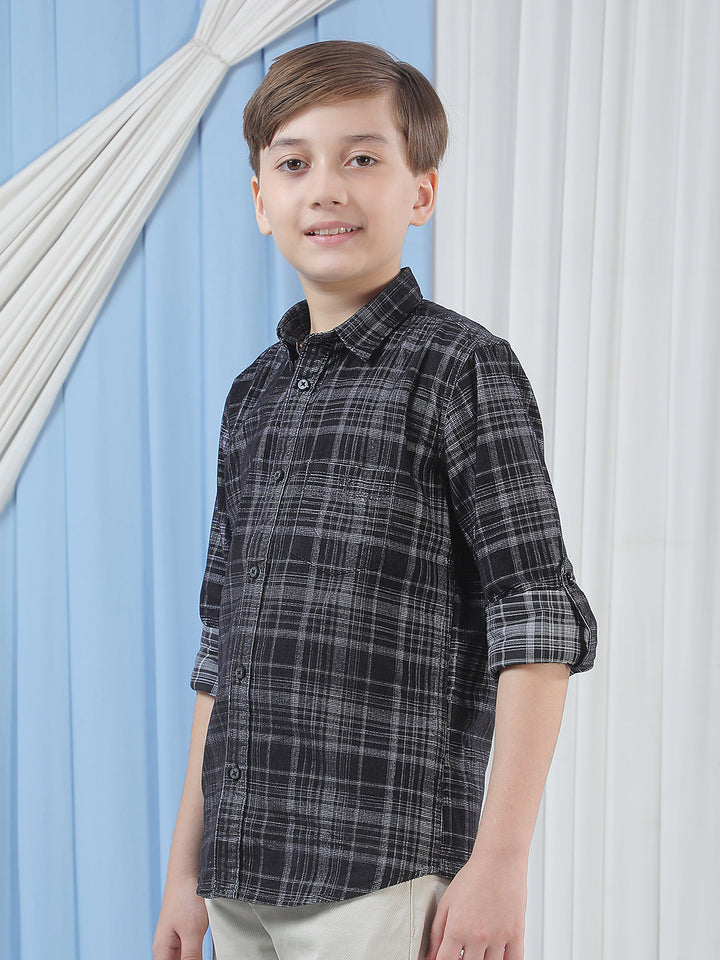 Multi-Color 100% Cotton Corduroy Check-Shirt