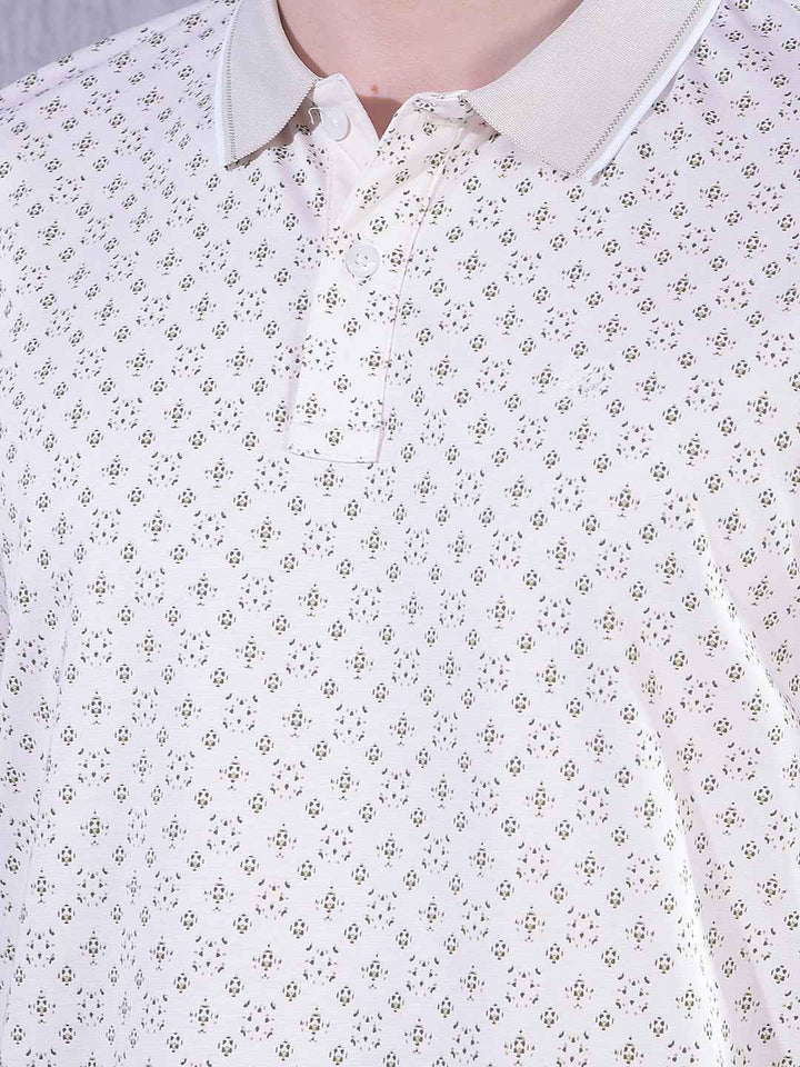 Beige Printed T-Shirt